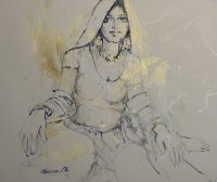 Moazzam Ali, 20 x 24 Inch, Watercolor on Paper, Figurative Painting, AC-MOZ-086